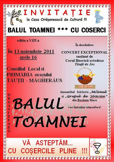 Afis Balul Toamnei cu coserci